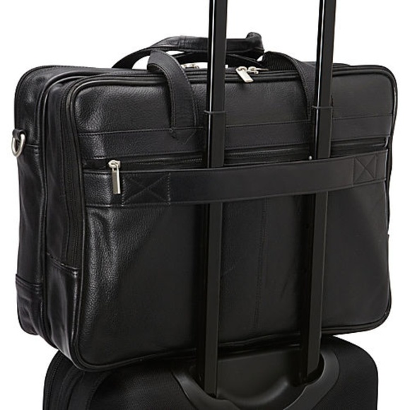 Men's Double Gusset Briefcase With Laptop Sleeve - Picture 2 of 4